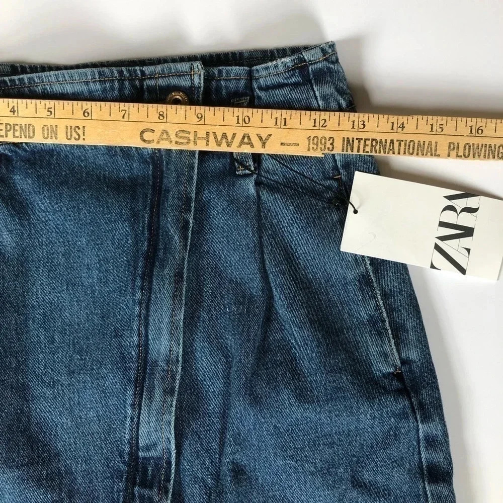 ZARA Asymmetrical Denim Skirt - Picture 10 of 11